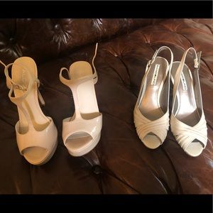 2 pairs of brand new nude heels 8 Bandolino Aldo.